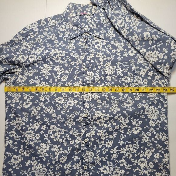 Boden Long Sleeve Button Down Blue Floral Shirt Men's Size Large Tropical - Picture 7 of 9